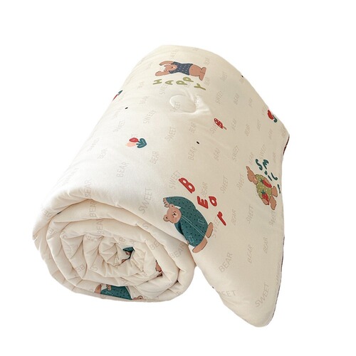 Soft der ~ Knitted Yunrou quilt, small fresh cartoon print, skin-friendly and soft, naked sleeping summer quilt, air-conditioned room thin quilt