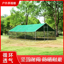 户外防雨棚鸡窝家禽鸡笼子鸭棚鸽舍家用散养钢管鸡舍大型养殖鸡棚