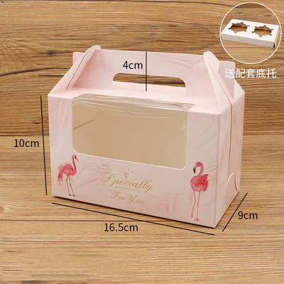 Caja de cupcake portátil cupcake transparente ventana pequeña taza de pastel de la tarde té tarta caja de embalaje de postre