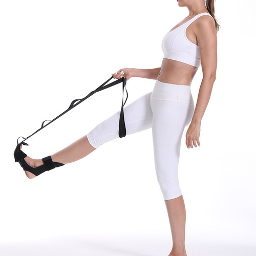 Manufacturer wholesale yoga stretch belt segmented adjustment auxiliary hamstring stretch belt rehabilitation training leg foot stretch belt