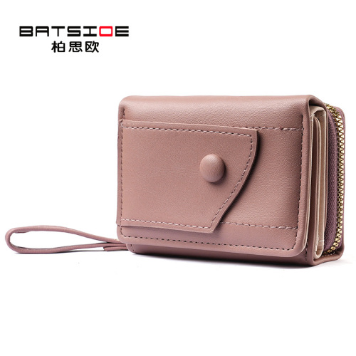 Women's Wallet New 2025 Short Women's Zipper Wallet Tri-fold Pocket Wallet Cute Student Money Clip Wholesale