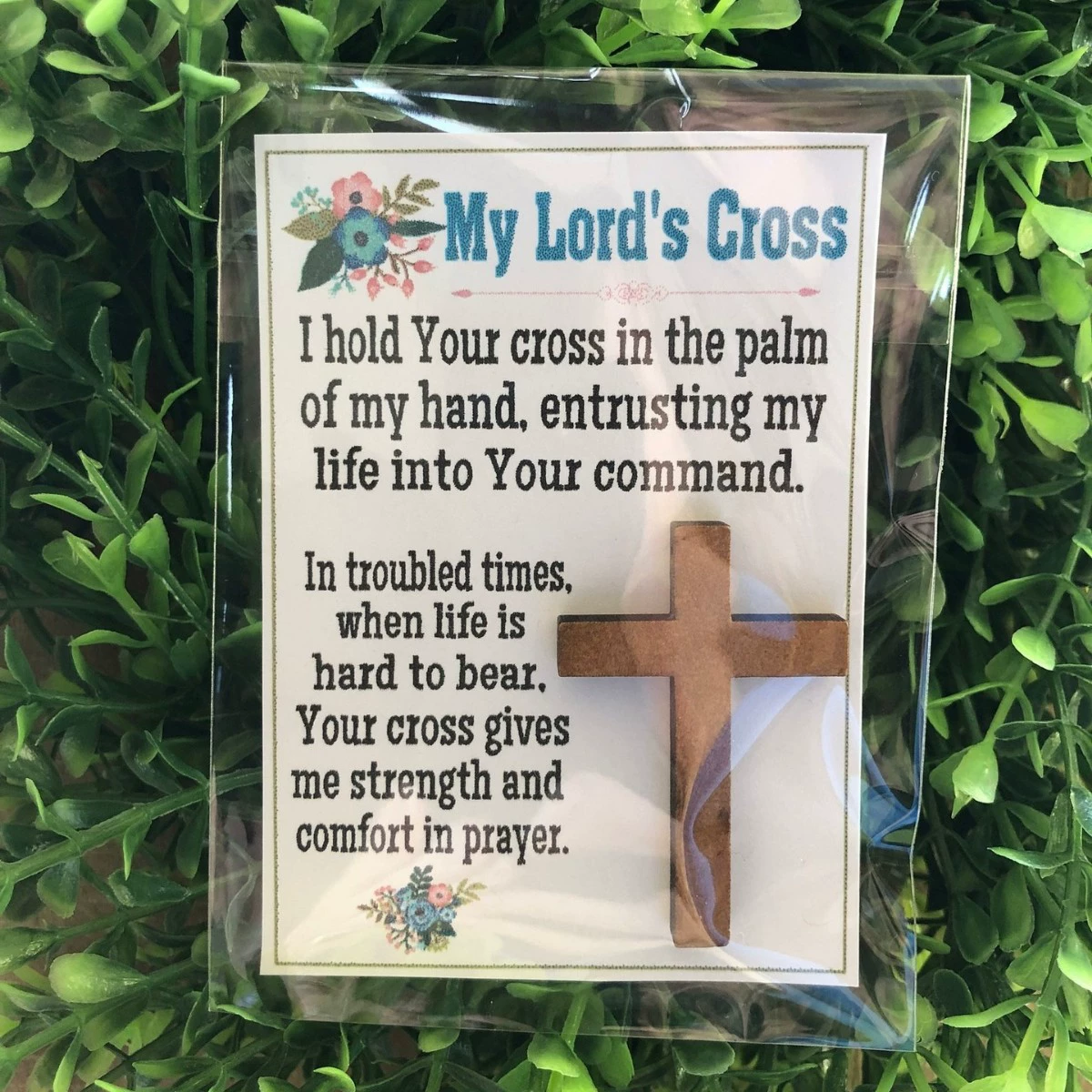 Новый трансграничный деревянный крест ремесла поздравительные открытки украшения подарочные открытки карман молитвенный крест