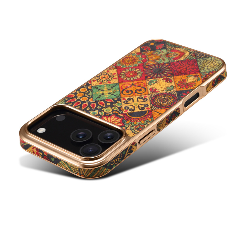 Denior苹果17ProMax软木手机壳iPhone17花语电镀壳17Pro保护套Air|undefined