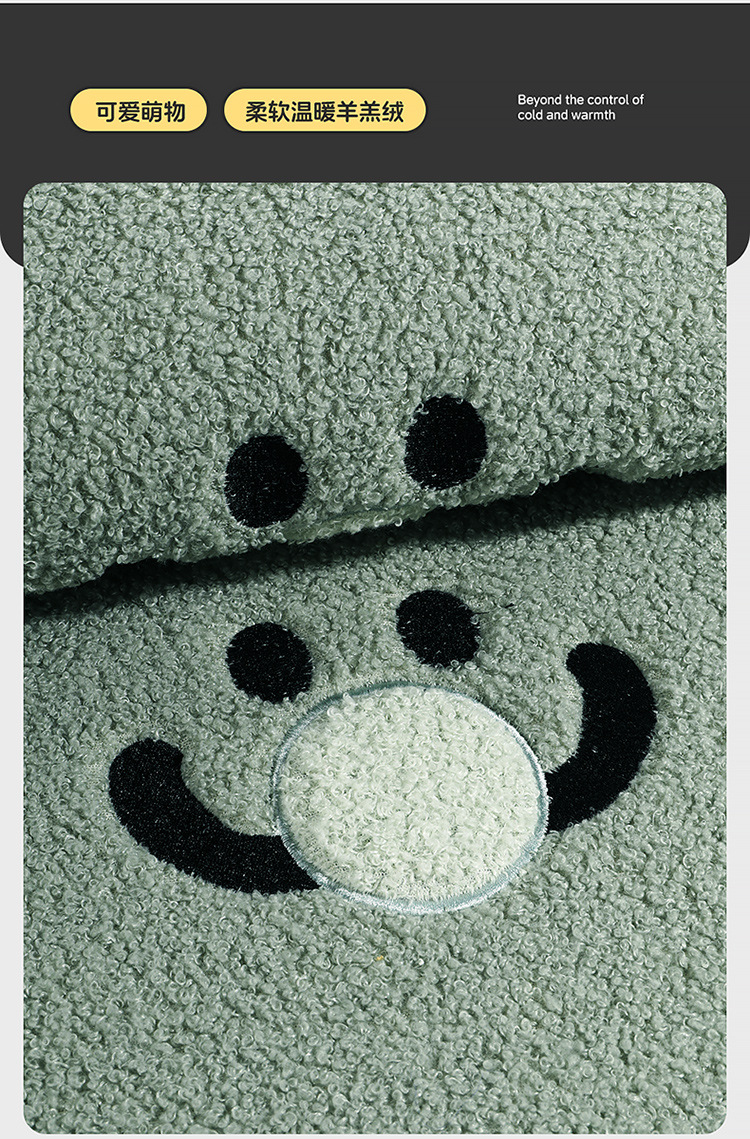 Autumn and winter cartoon car wool cushion cauliflower cute car seat cushion lamb velvet warm and comfortable car seat cushion