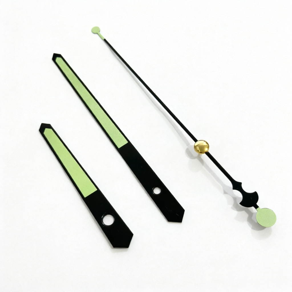 Luminous pointer clock accessories DIY wall clock quartz clock movement three-hand fluorescent aluminum needle silent sweep-second movement