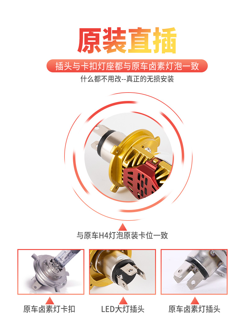 M01J car lens LED headlight lens bulb car motorcycle bulb