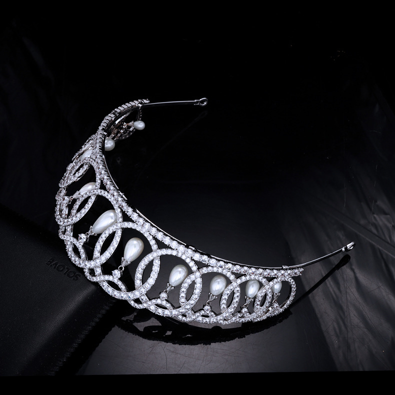 Title 5, Royal Queen Crown Zirkon Braut-Haarschmuck. Fun...