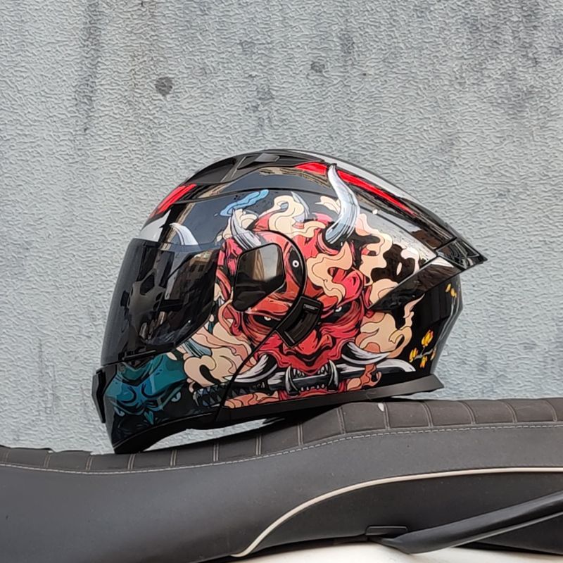 Motocicleta con doble espejo, casco para hombres y mujeres, casco para motocicletas, cuatro estaciones, cola de locomotora, casco Bluetooth, nuevo estándar nacional