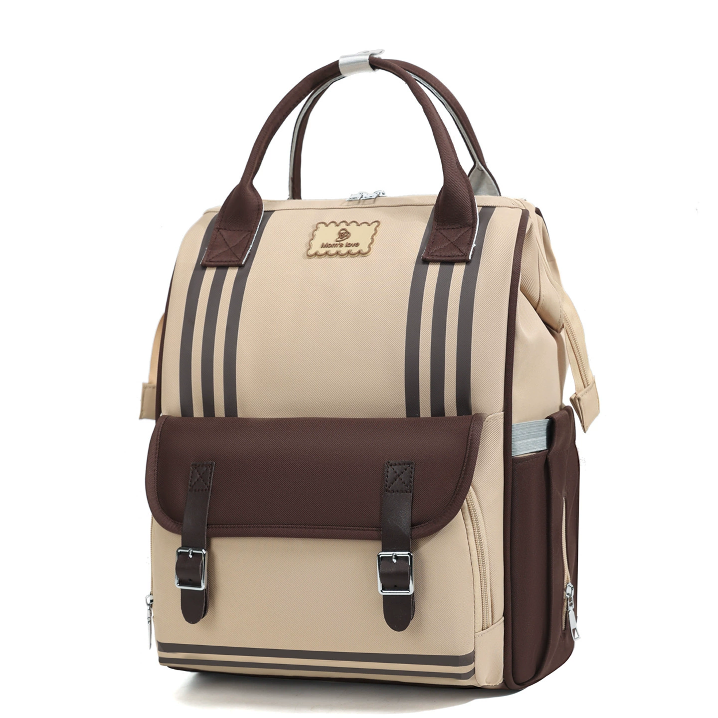 Сумка для хранения товаров для матери и ребенка, сумка для мамы в стиле почтальона в стиле ретро, ​​многоцелевой и удобный дорожный рюкзак с разделением сухих и влажных вещей для пап