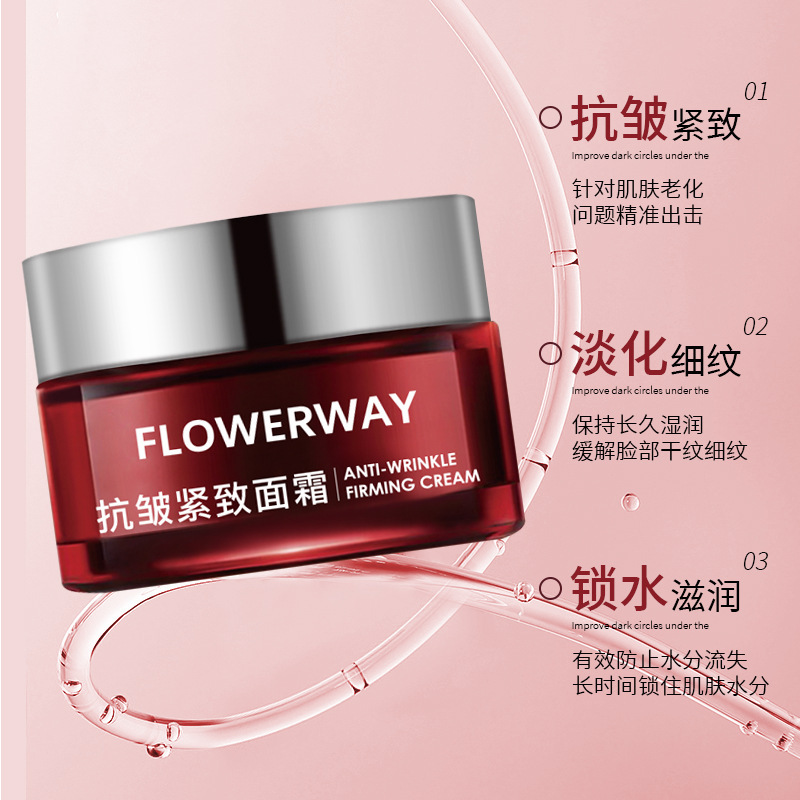 Crema Facial Antiarrrugas y Reafirmante, Hidratación y Firmeza, para Adultos