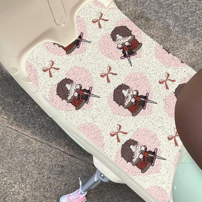 Deep Space Light Night Cartoon Silk Loop Cuttable Electric Vehicle Foot Mat Thickened Dirt-Resistant Foot Mat with Label Direct Sales Foot Mat