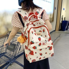 Korean Instagram cute cartoon printed backpack Harajuku campus style dual shoulder bag large capacity graffiti student school bag for girls