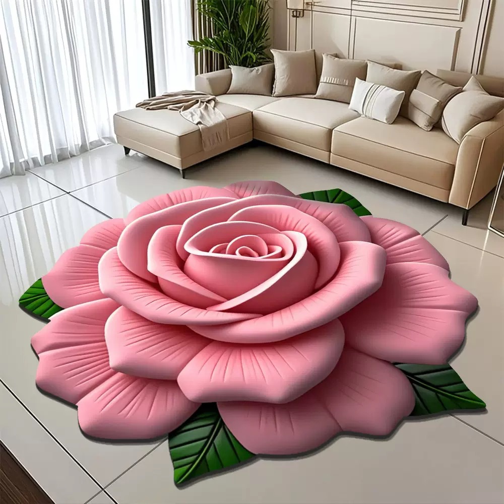 3d Illusion Bathroom Mat, Soft Absorbent Quick Dry Non-slip Rug_voghion.com