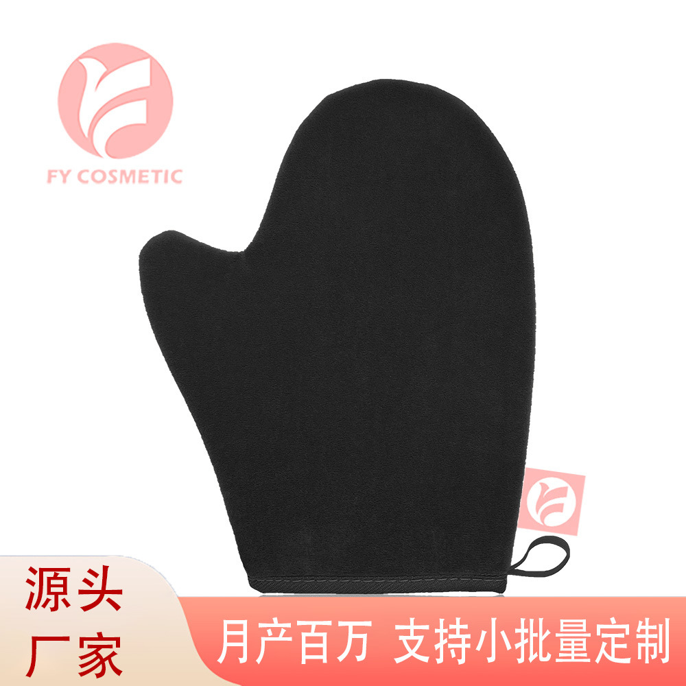 Cross-border New Personal Smudge Black Flocking Gloves Black Oil Gloves Black Flocking Gloves