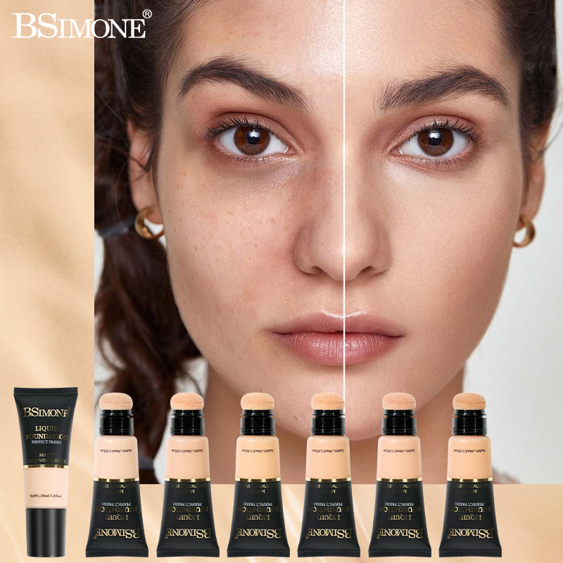 Excluido para correctores transfronterizos, base líquida hidratante e hidratante de larga duración sin maquillaje, base líquida, impermeable y antitranspirante, piel seca, sin tapar, base líquida en polvo