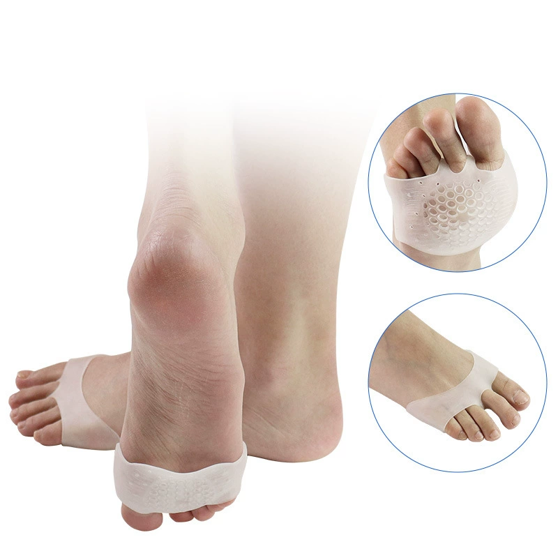 Дышащая круглая силиконовая подушка передняя часть сотовой ладони амортизирующий анти-боль подкладка для ног полукромная стелька на высоком каблуке