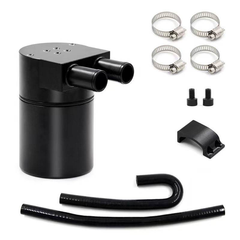 汽车改装铝合金透气机油壶废气回收壶适用于BWMN54带软管透气设计