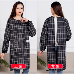 長袖圍裙家用廚房護衣罩衣女上衣大人幹活穿的工作服防水防油帶袖