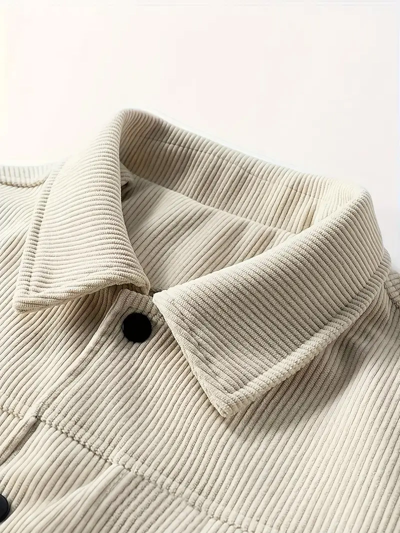 Corduroy Jacket For Men Single Breasted Casual Autumn Coat_voghion.com