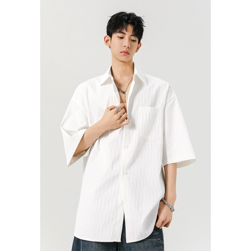 Summer solid shirt, plus size, 5x