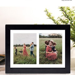 Wooden combination picture frame black console photo 6-inch frame wall hanging two three four consecutive palace grid cross-border photo frame