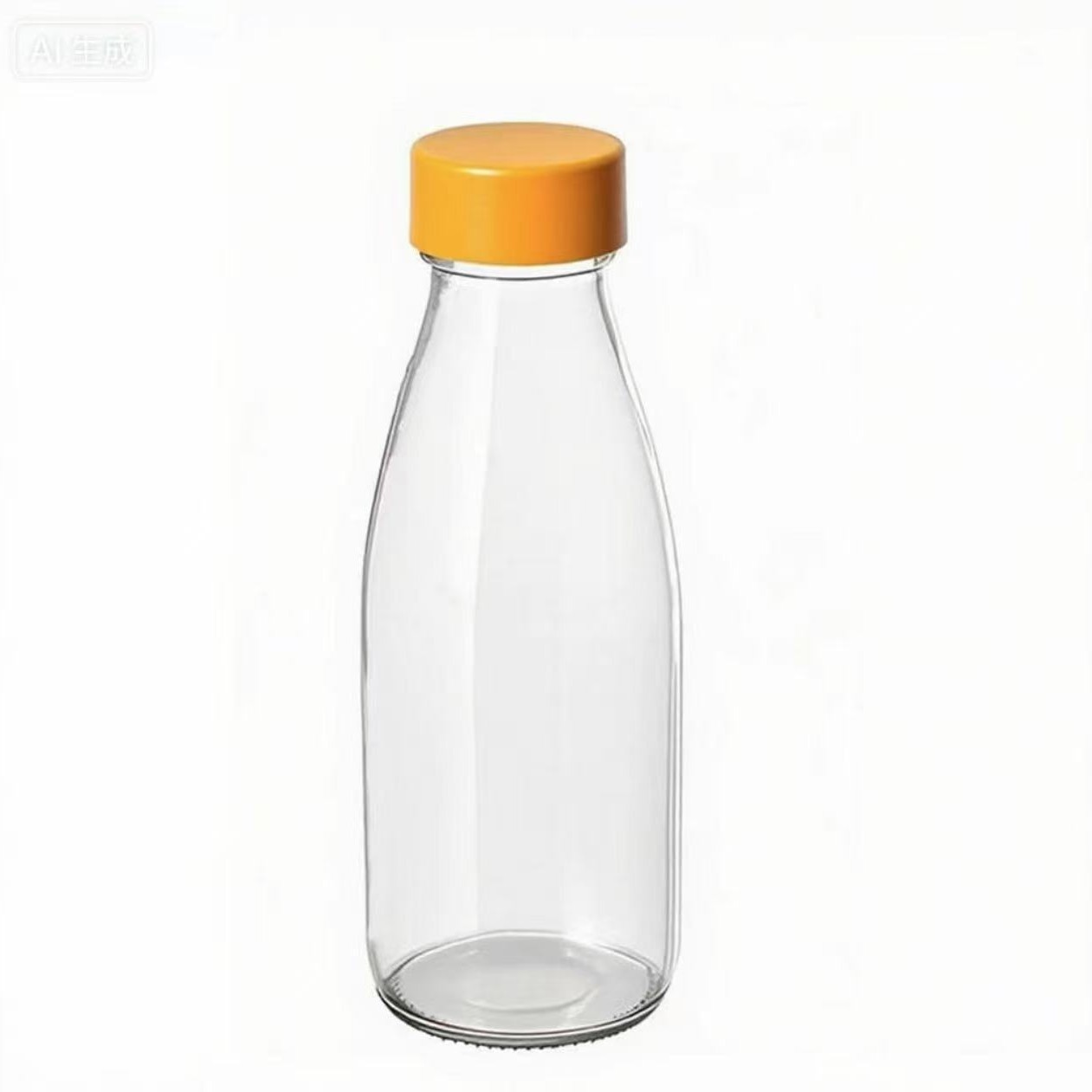 작은 노란색 병 공장 모델