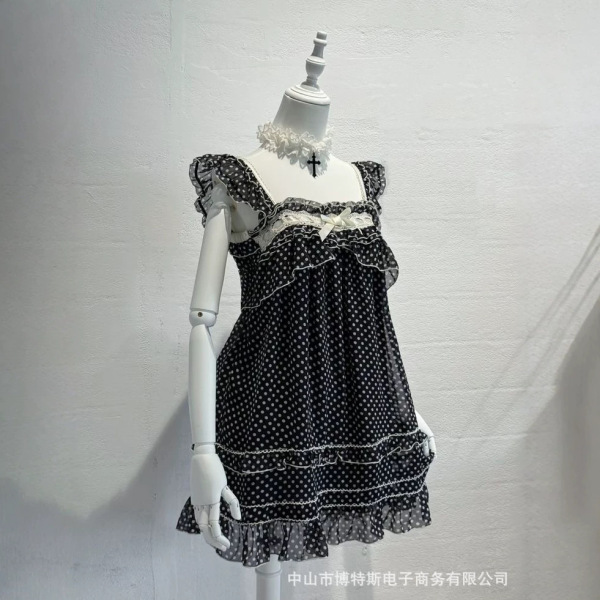 summer retro trend elegant sexy dress with bow