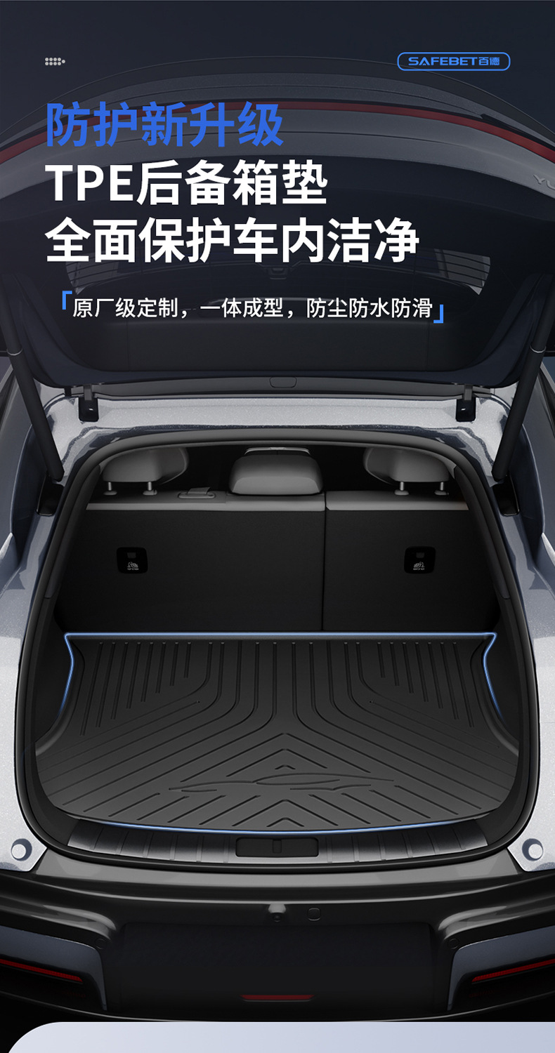 Suitable for Xiaomi Su7 Su7 Ultra Yu7 Special All-Weather Tpe Car Trunk Mat Car Accessories