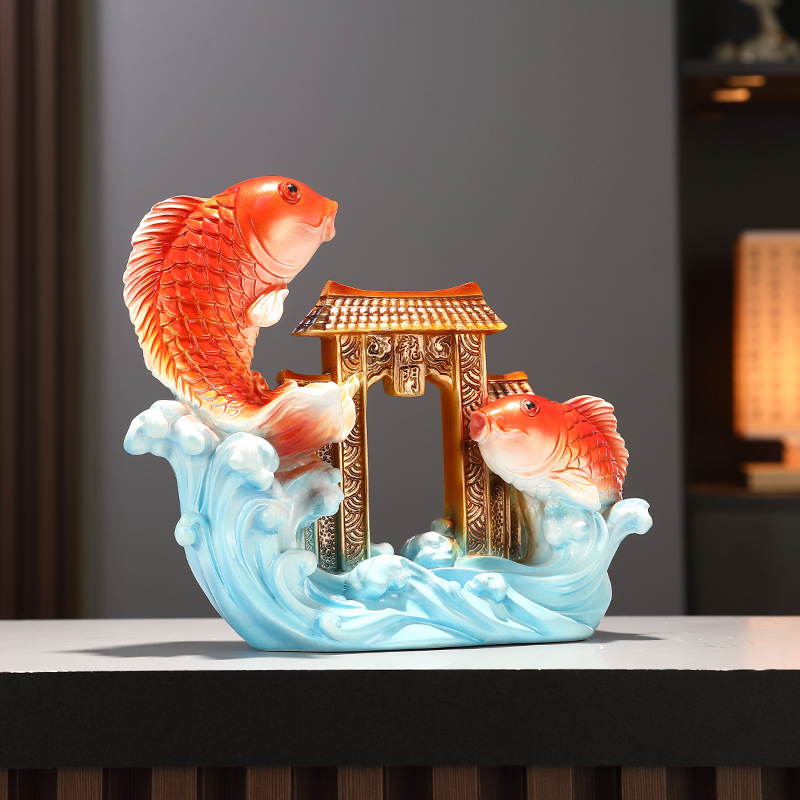 More than a year koi lucky ornaments home living room wine cabinet decorations office desk housewarming new house gift