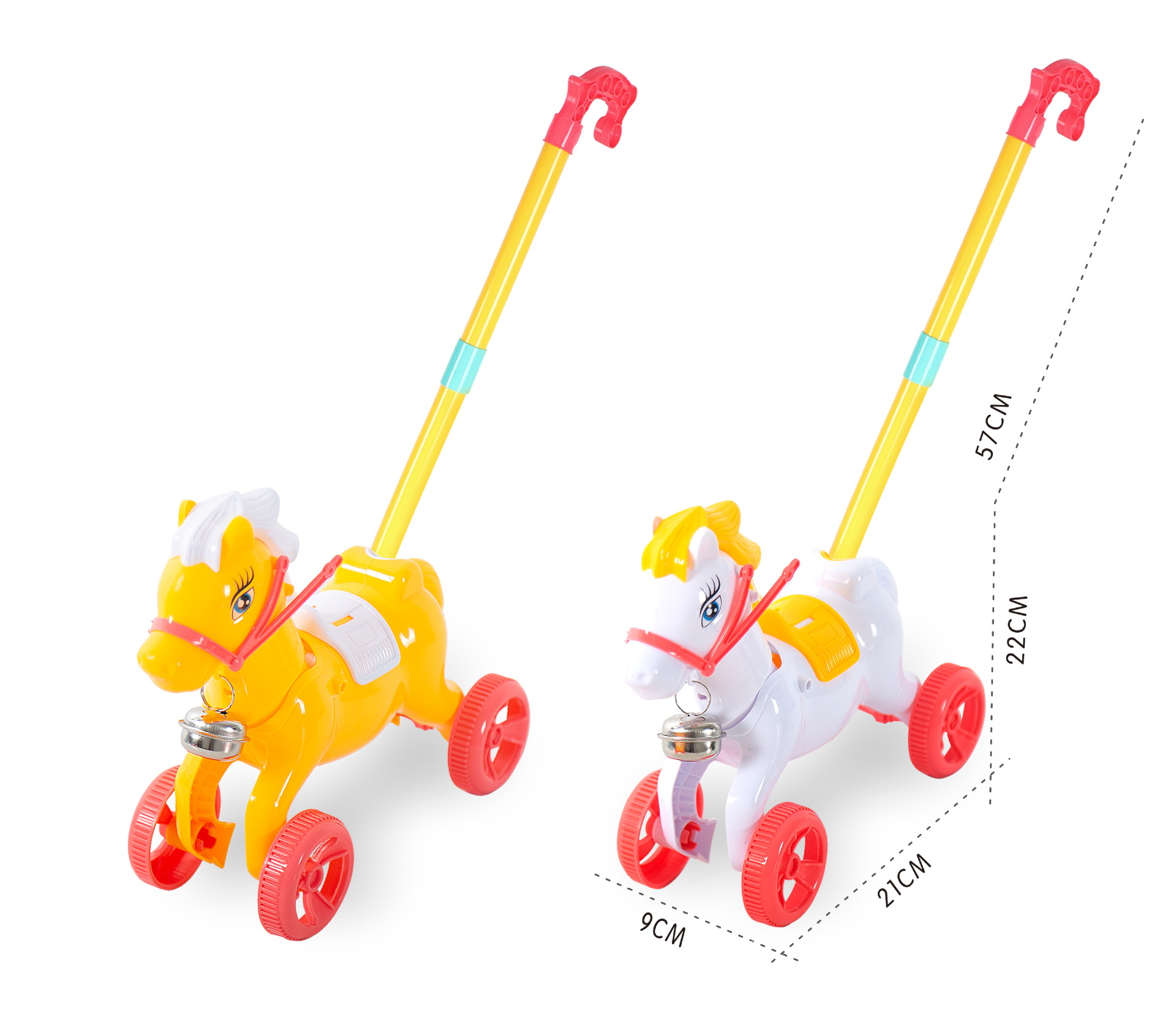 Carrito de Empuje para Bebé de Plástico con Sonido para Aprender a Caminar