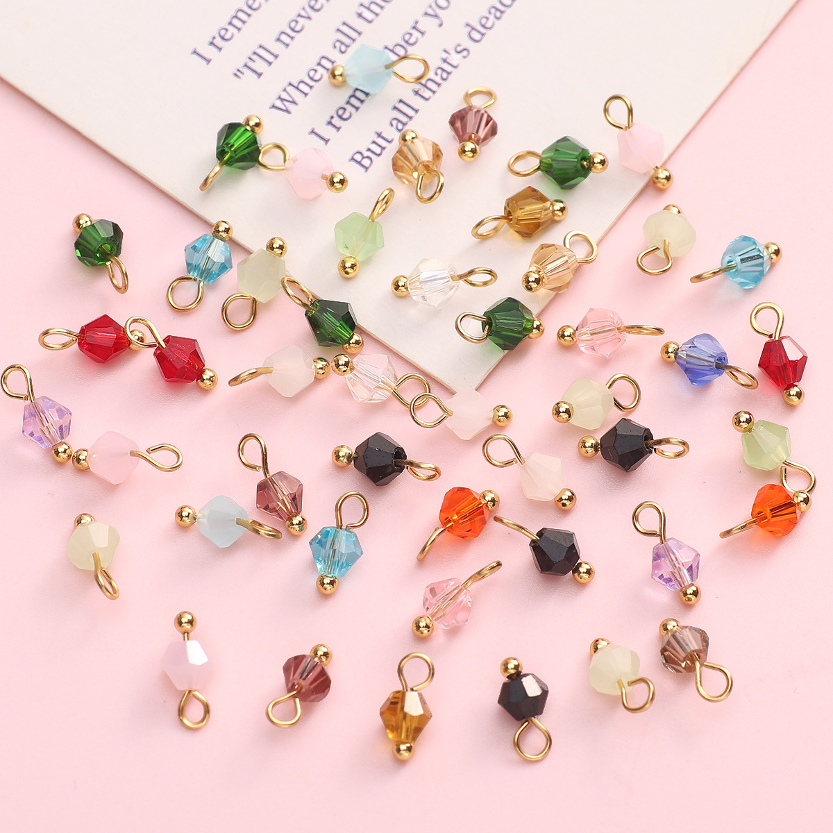 5 PCS/Package Diameter 4mm Glass Round Pendant Beads display picture 3