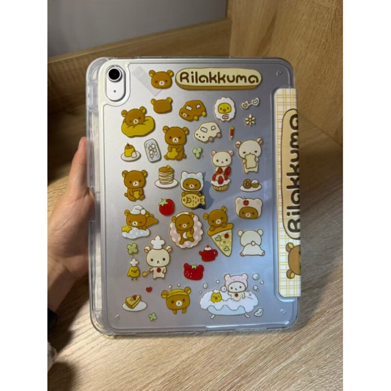 Creamy Yellow Plaid Rilakkuma iPad 10/9/8 Generation A16 Protective Case Air7 Tablet Pro 11inch Mini Protective Case Creamy Yellow Plaid Rilakkuma iPad 10/9/8 Generation A16 Protective Case Air7 Tablet Pro 11inch Mini Protective Case