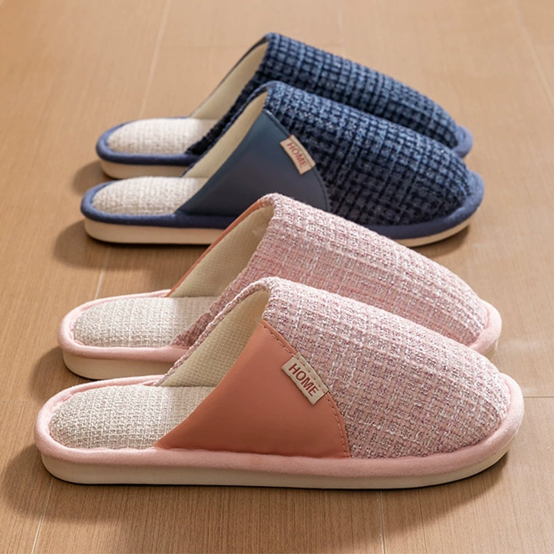 Весенние и осенние хлопчатобумажные тапочки дамы четыре сезона зимой