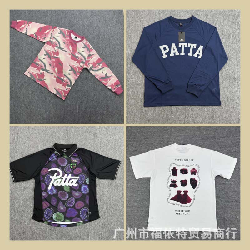 跨境25SS新款PATTA高品质纯棉 欧美创意趣味男女休闲宽松短袖合集