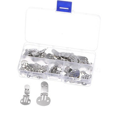 Cross-border 50pcs shoe buckles, large and small sizes, stainless steel shoe clips, set box for DIY craft shoe decoration