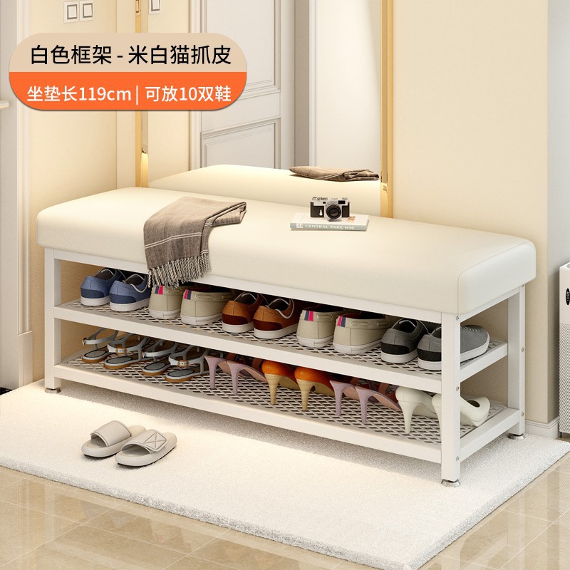 Taburetes personalizados en la puerta de metal simple en la casa se pueden sentar en la puerta, taburetes bajos de lujo ligeros, taburetes para cambiar zapatos