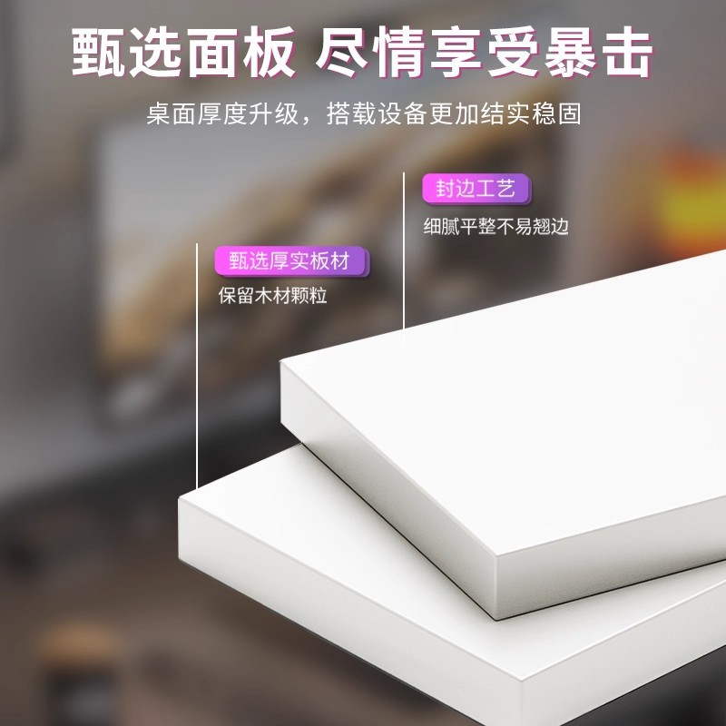 Mesas de dos personas, mesas de computadora blancas, mesas de escritorio, mesas de trabajo para el dormitorio, mesas de trabajo para el hogar con brazo robótico.