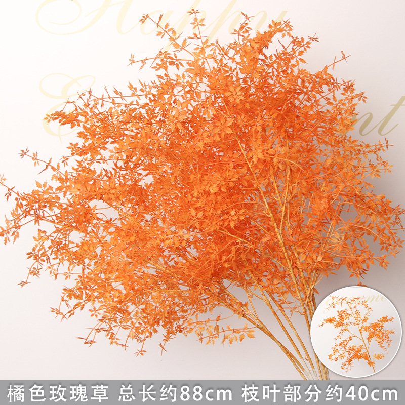 Flores de imitación naranja peonía naranja hortenida neblina orquídea flor flor de boda seda naranja