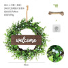 Customized hemp rope+hook simulation plant flower ring cross -border home doors and windows hanging decoration simulation green plant fake flower ring