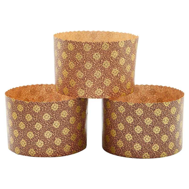 Taza de papel de pan de Navidad Panettone de pastel de gasa resistente a altas temperaturas de grado alimenticio Panettone