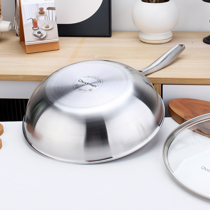 Chockmen Zhuo Deming 18/10 Acero inoxidable Zhijie Patrón de panal Revestimiento antiadherente Olla para cocinar Hogar 30cm