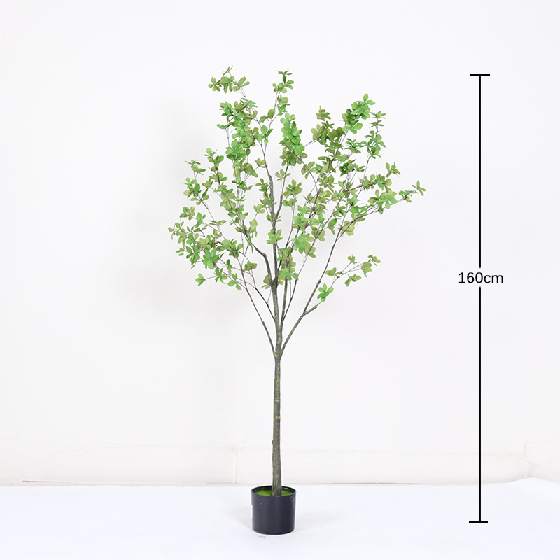 Simulación de plantas verdes de alto nivel de lujo ligero de plantas falsas biónicas interiores maceta sala de estar decoración paisajística de aterrizaje image 8
