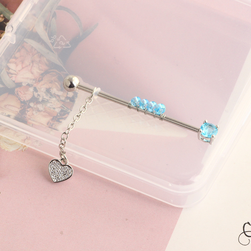 Stainless Steel Industrial Ear Long Rod Body Piercing Ear Bone Nail Export Jewelry detail image 10