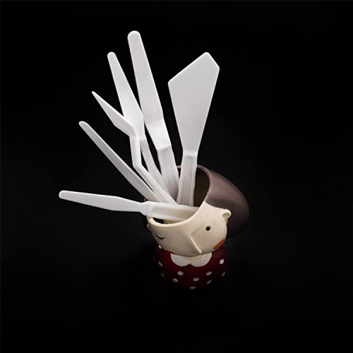 Factory direct supply plastic oil painting knife 6-piece set gouache paint scraper pick knife art painting palette knife