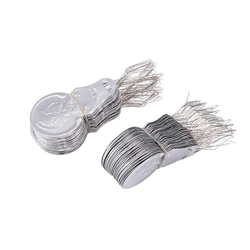 Herramienta de punto de cruz Dispositivo de enhebrado simple Dispositivo de plomo Precio único 50 piezas 1 corbata (desgaste de cuero de aluminio)