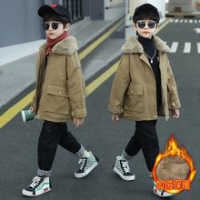 男女童棉服高档派克服毛领韩版童装外套加绒加厚保暖秋冬季