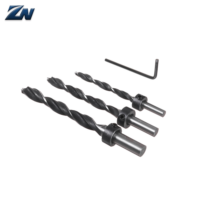 7-pieza de tres puntos taladro de carpintería 6/8/10mm anillo de límite de taladro traje oblicuo agujero localizador accesorios agujero