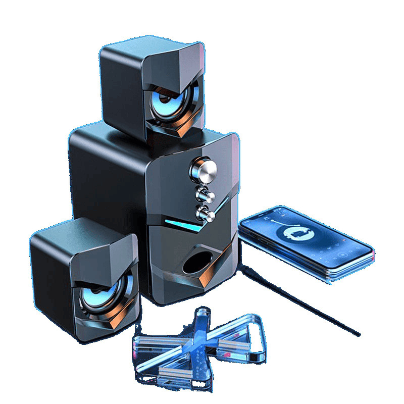 Saida SADA Audio Computadora de escritorio Teléfono móvil Computadora portátil Altavoz pequeño Hogar con cable Bluetooth Subwoofer con sobrepeso