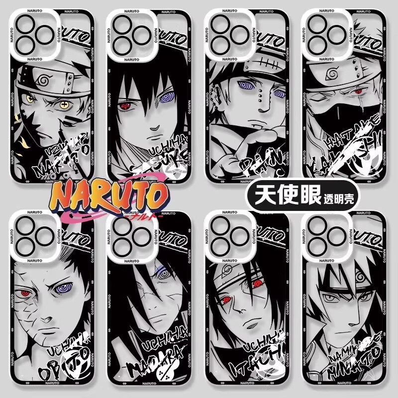 Naruto Suitable for Iphone15 Mobile Phone Case Apple 16Promax Naruto 14 Angel Eyes 13 Sasuke 12 Soft