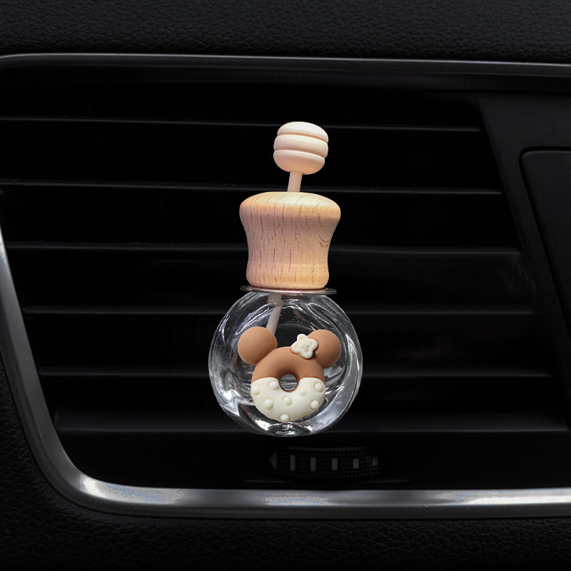 Botella de perfume de salida de aire de cartón de leche roja en línea creativa adorable adornos de perfume de automóvil accesorios de automóvil